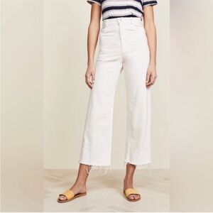 Rachel Comey Legion High Waisted Cropped straight Leg White Jeans Sz 6